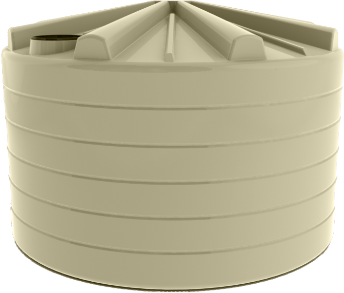10000L Round Water Tank - Beige