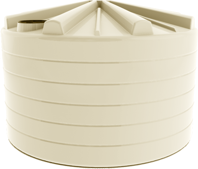 10000L Round Water Tank - Classic Cream