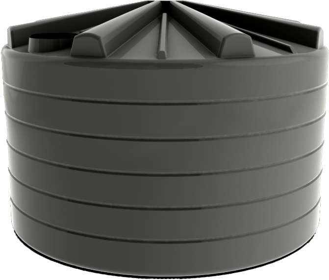 10000L Round Water Tank - Slate Grey
