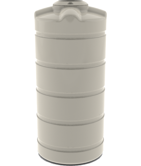 1000L Round Water Tank - Gull Grey