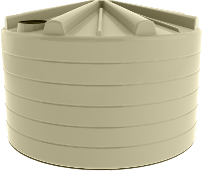 22,500L Round Water Tank - Beige