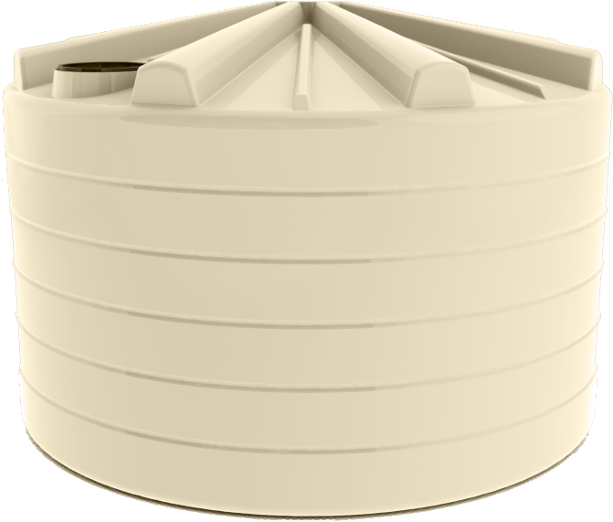 22,500L Round Water Tank - Classic Cream