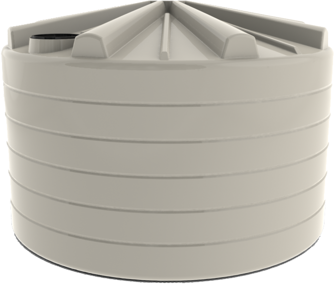 22,500L Round Water Tank - Gull Grey