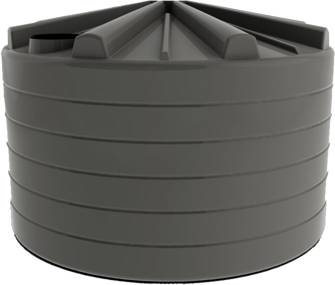 22,500L Round Water Tank - Slate Grey