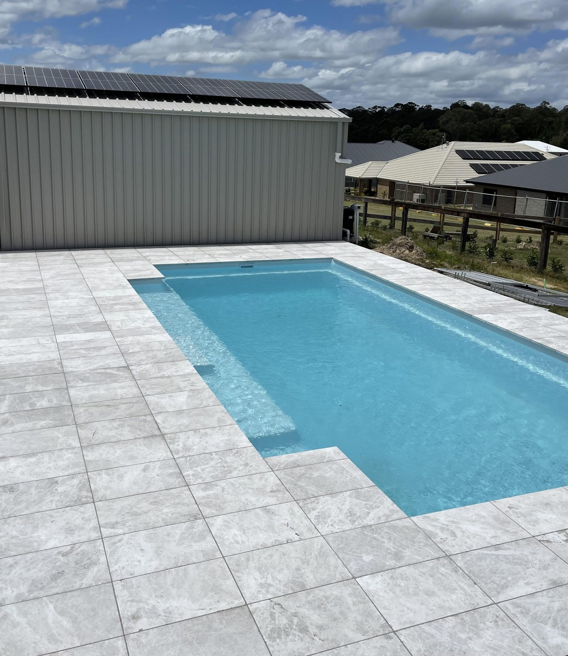 Tundra Grey Marble Porcelain Pavers