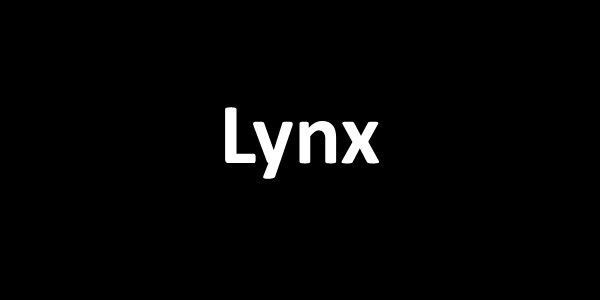 White “Lynx” text centered on a black background