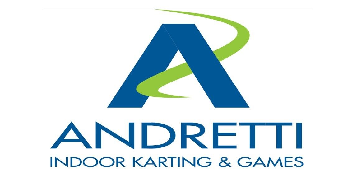 Andretti Indoor Karting & Games logo in blue and green