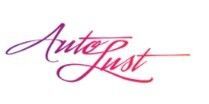 Purple and red AutoLuv logo in cursive script on a white background
