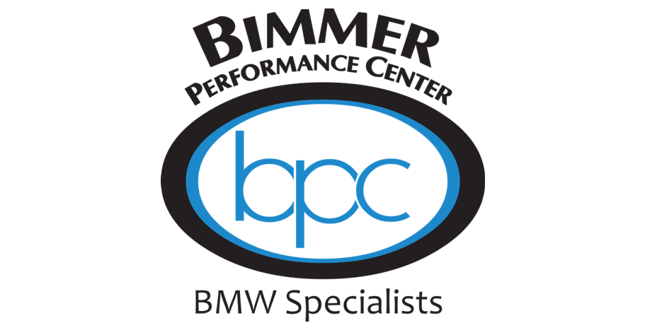 Bimmer Performance Center logo with blue oval “bpc” and BMW Specialists text