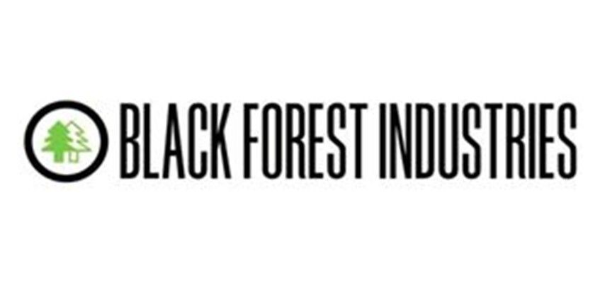 Black Forest Industries logo with green tree icon and black text on a white background