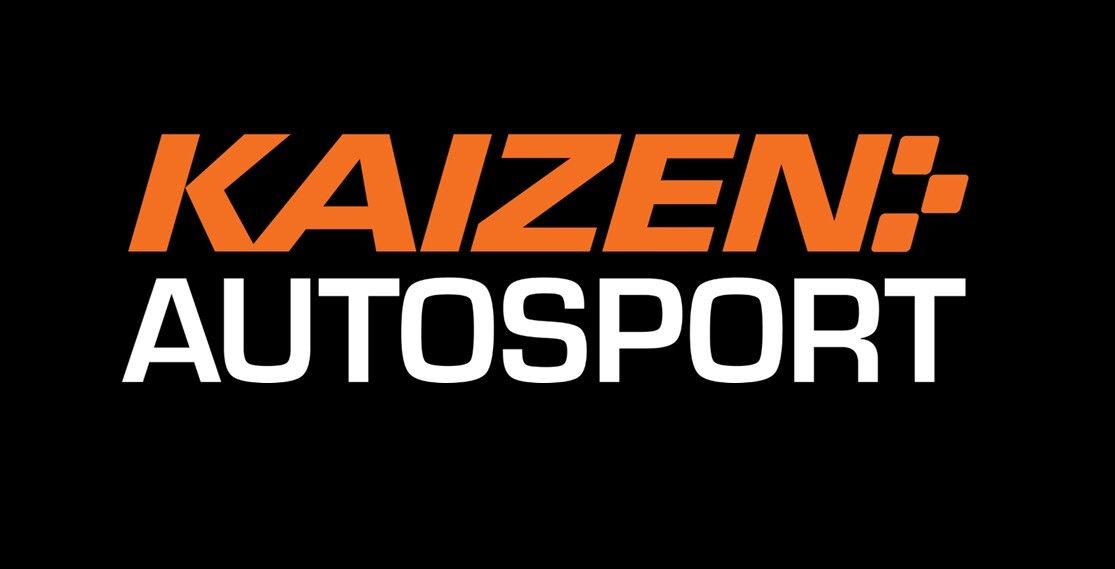 Kaizen Autosport logo in orange and white on a black background