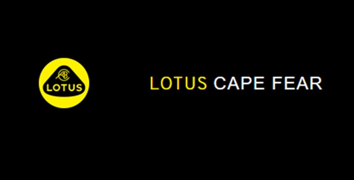 Yellow “LOTUS” logo with “Cape Fear” beside it on a dark background.