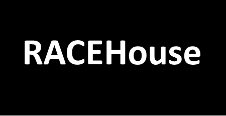 White “RACEHouse” text on a black background with a thin gray line underneath