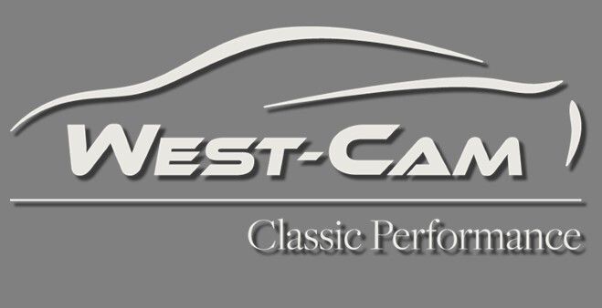 West-Cam logo with stylized car outline and the words “Classic Performance” on a gray background