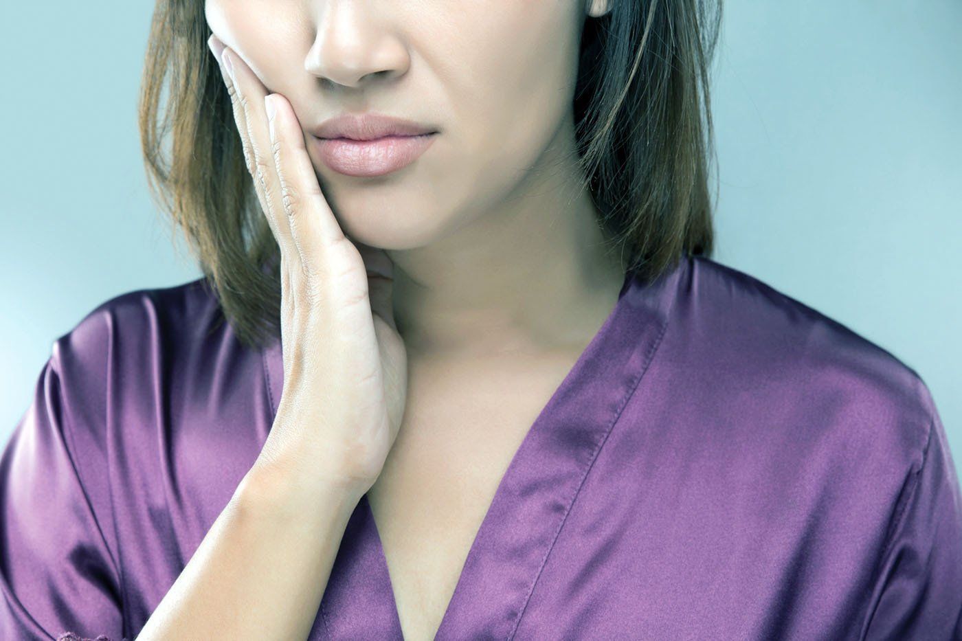 Image of woman with facial pain.