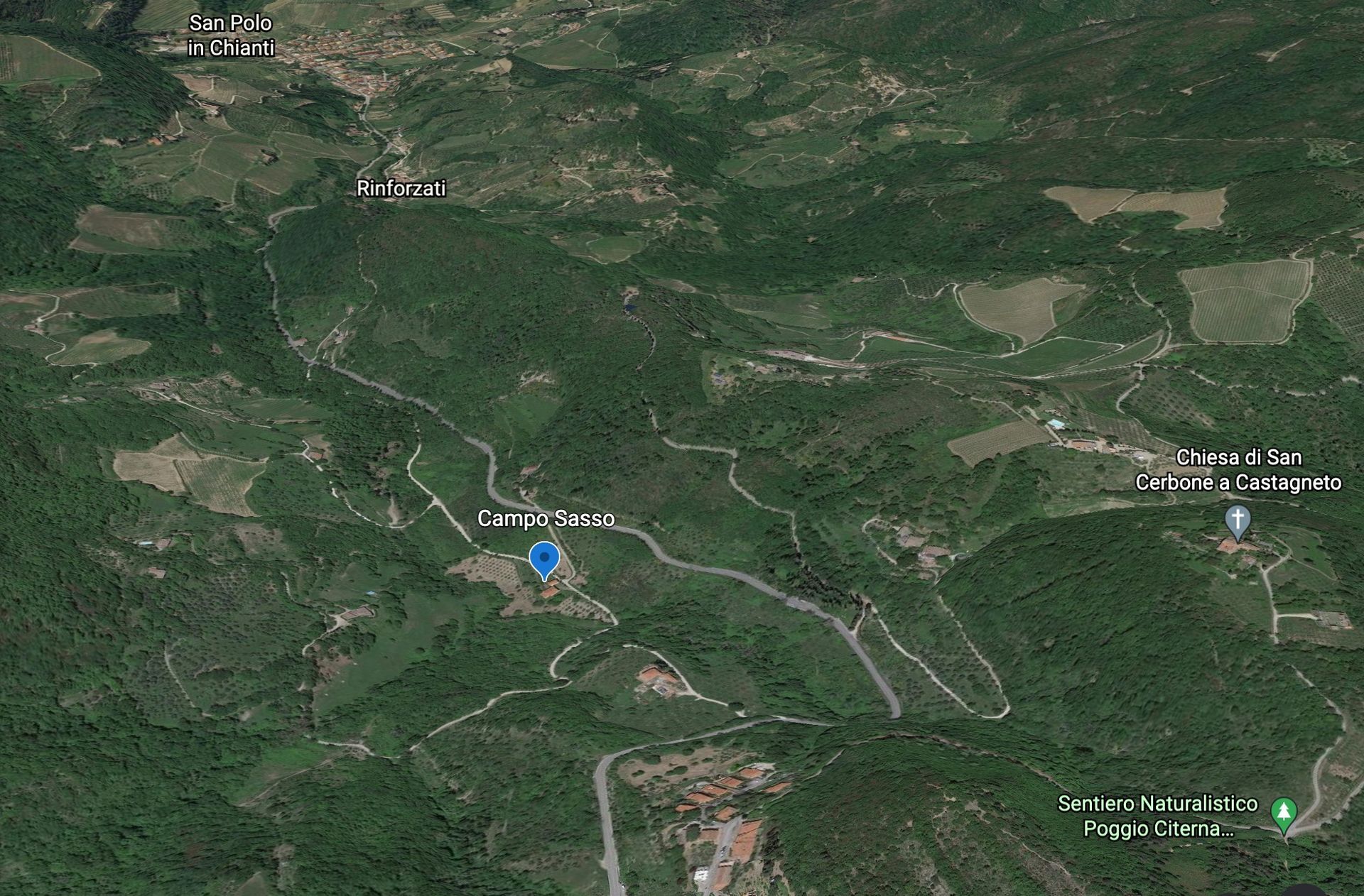 Campo Sasso, a former podere belonging to the monastic estate of San Bartolomeo a Musignana in Chian