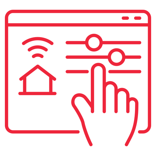 A hand is pressing a button on a computer screen.