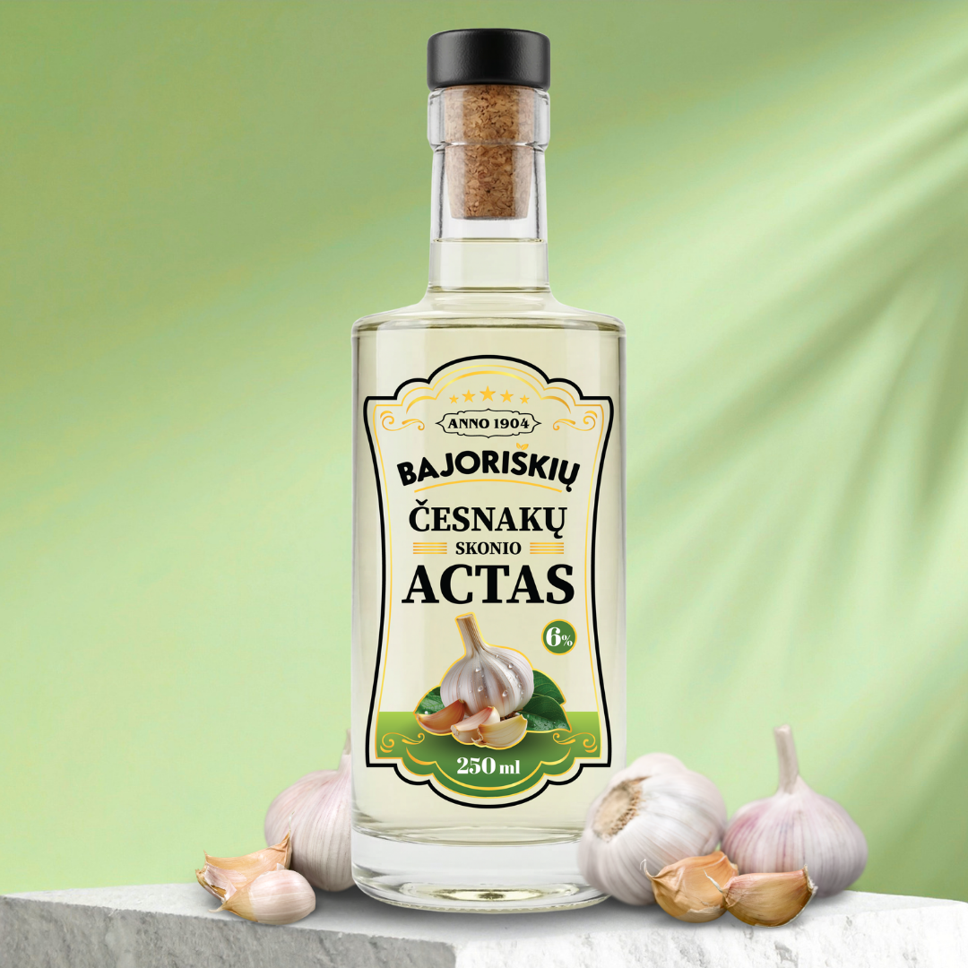 Česnakų skonio actas
