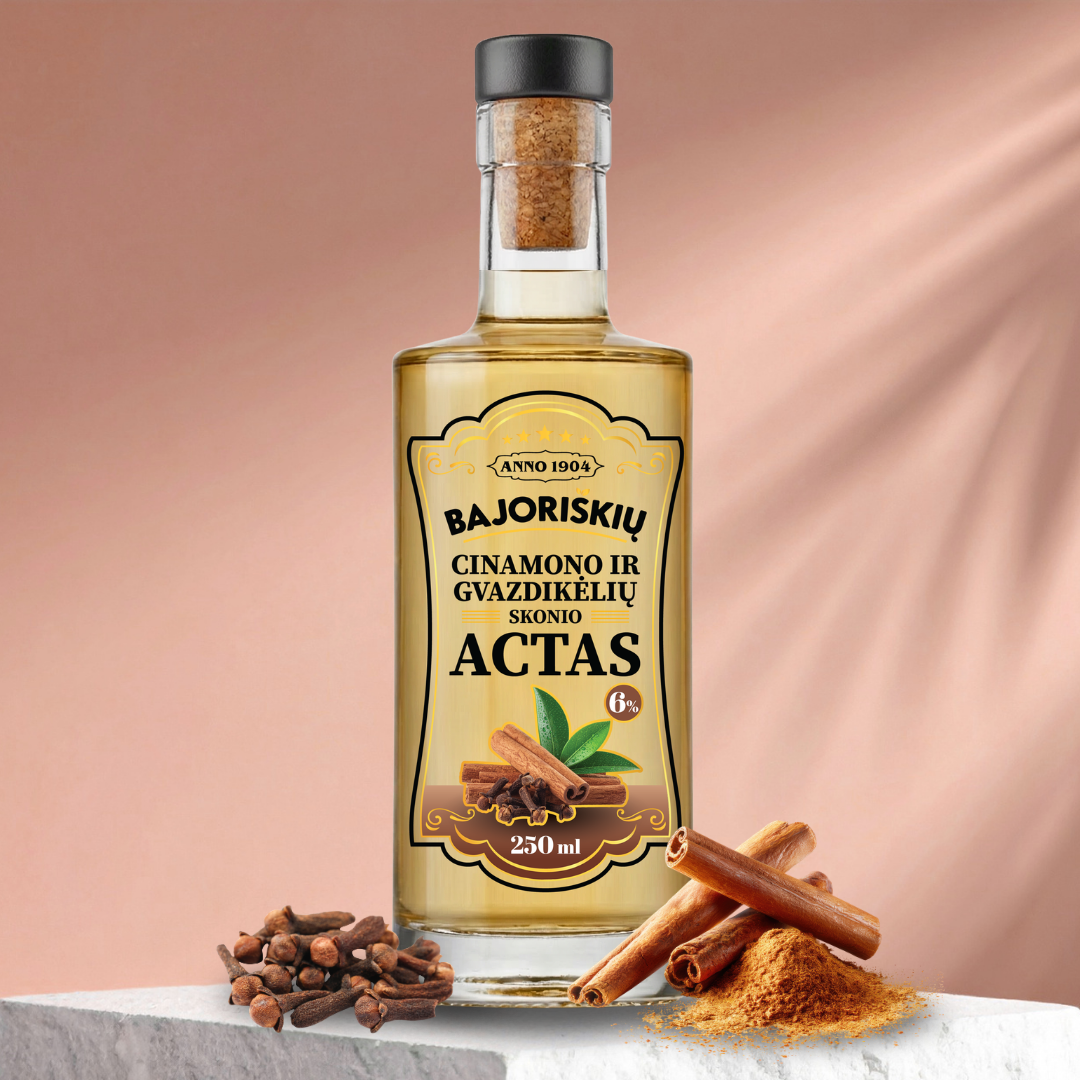 Cinamono ir gvazdikėlių skonio actas
