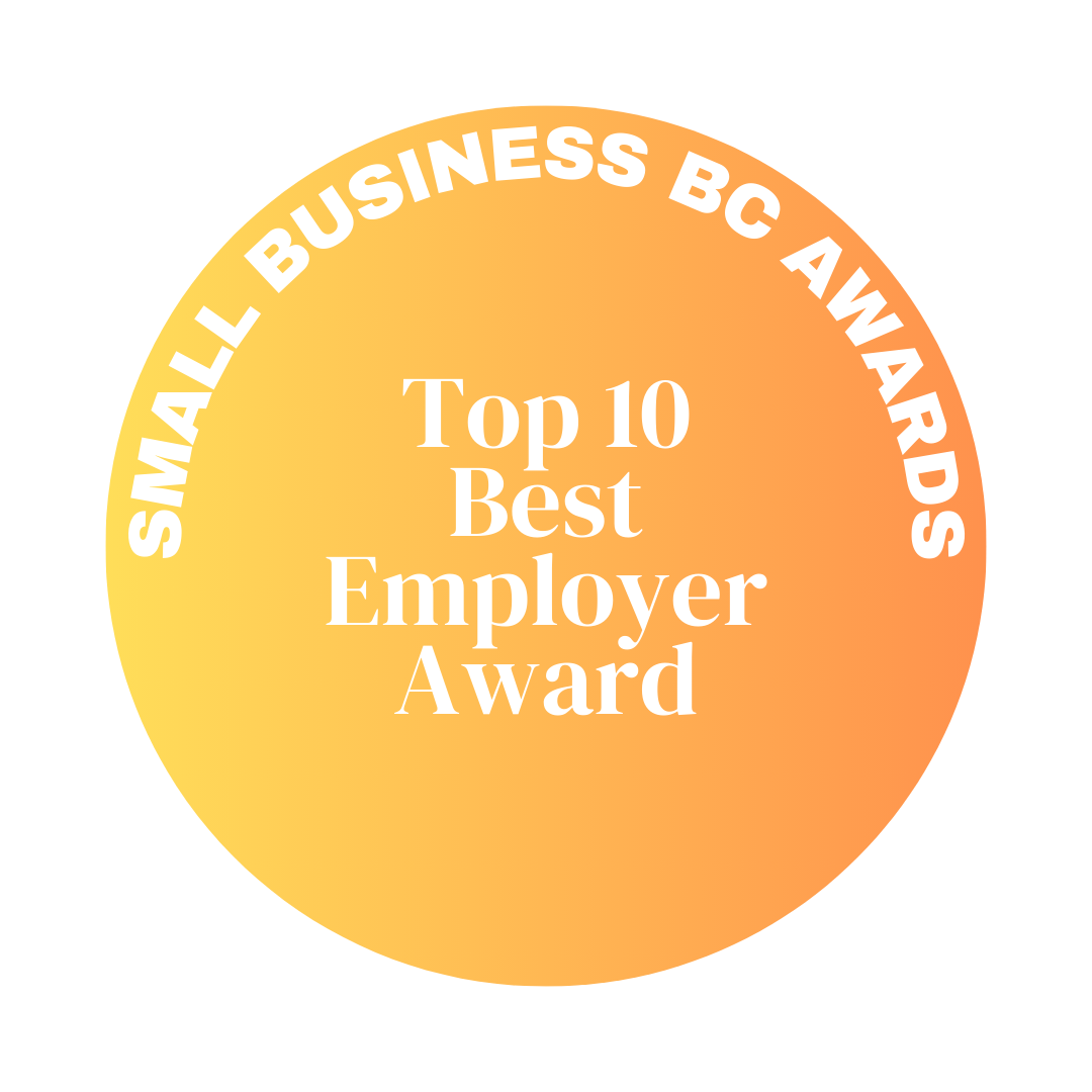 Small business bc award for the top 10 best employer award
