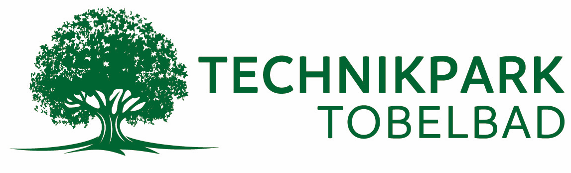 Das Logo des Technikparks Tobelbad mit einen Baum