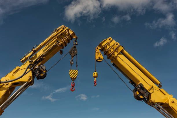 Steel Hydraulic Industrial Cranes With Lifting Hooks