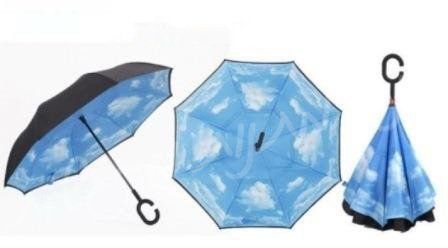 מטריה מתהפכת דגם עננים