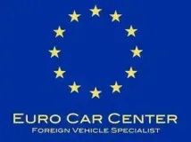 Blue logo with yellow stars in a circle and text &ldquo;Euro Car Center&rdquo; and &ldquo;Foreign Vehicle Specialists&rdquo;