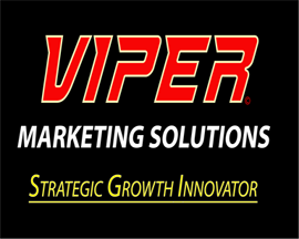 Viper Marketing Solutions logo with red “VIPER” text and yellow “Strategic Growth Innovator” tagline on black