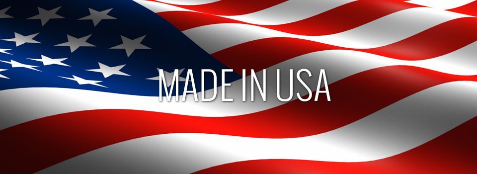 An american flag with the words made in usa on it