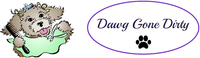 Cartoon dog grooming logo with 