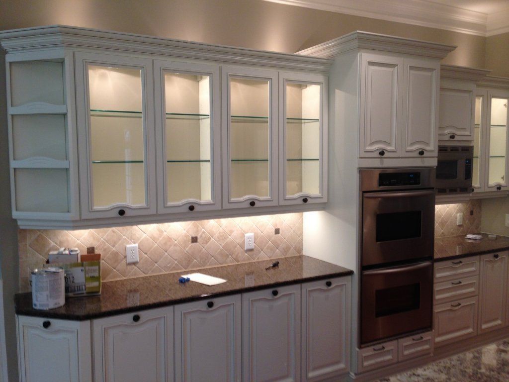 Kitchen with New White Cabinets — Tucker, GA — Atlanta Kitchen Refinishers Inc.