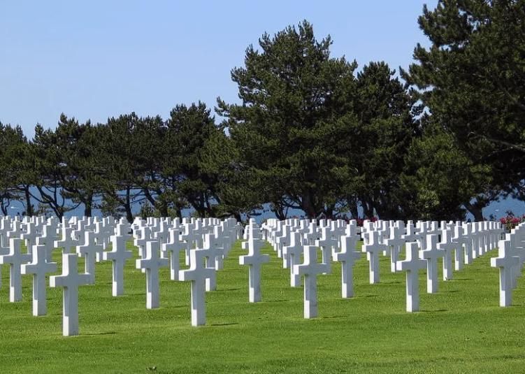 Rows of white headstones in a peaceful cemetery, reflecting the respectful memorial services offered by a funeral home and cremations in Plymouth, MI.