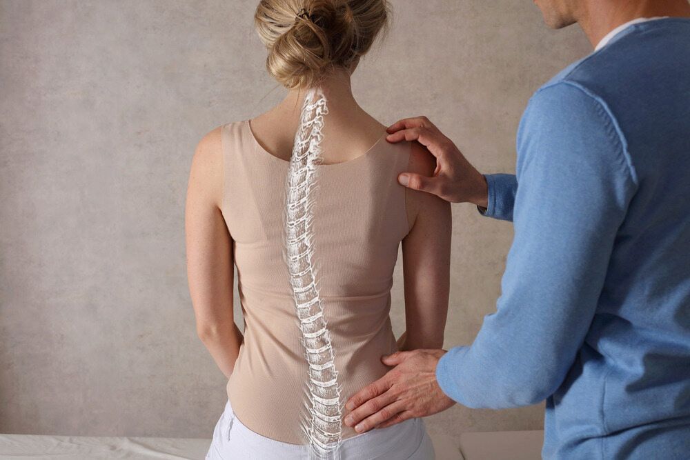Spine Overlay Shows Curvature — Living Well Chiropractic Coffs Harbour in Coffs Harbour, NSW