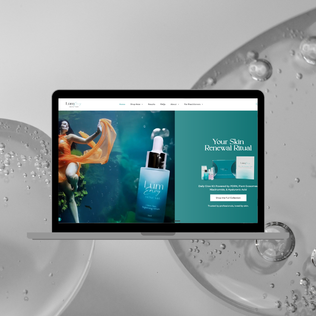 lumenvy skincare client website example