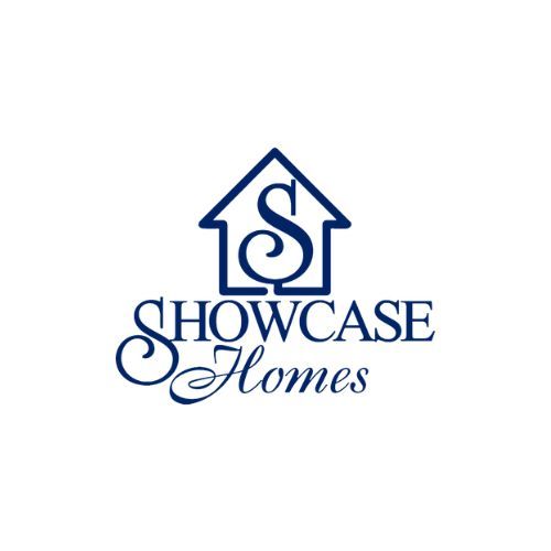 the logo for showcase homes shows a house with the letter s on it .