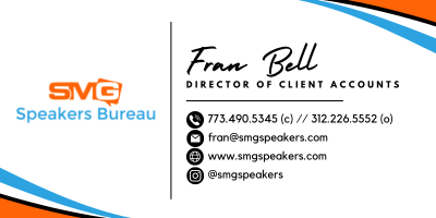 Fran Bell, Director of Client Accounts at SMG Speakers Bureau. 