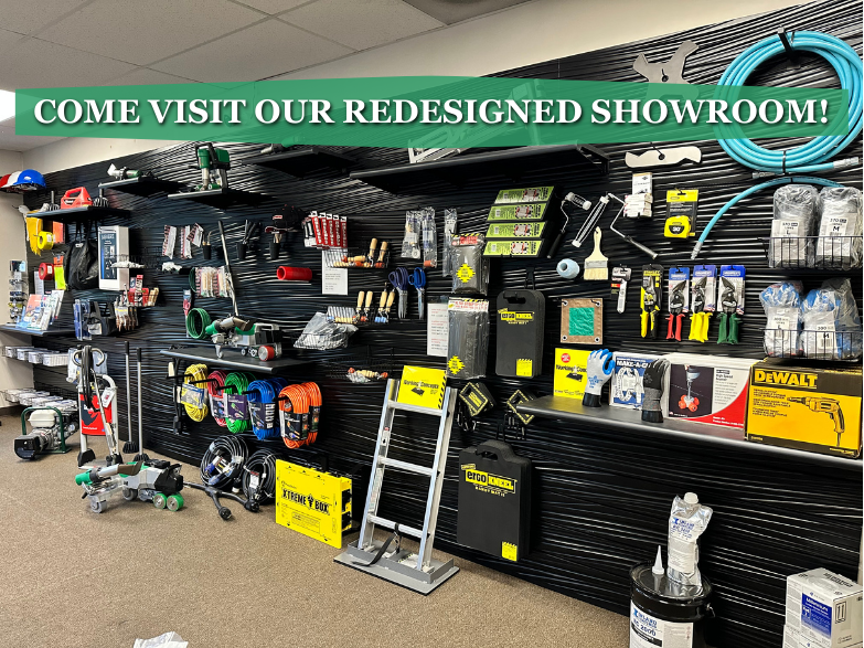 steve garlock roofing equipment rental showroom in Portland OR