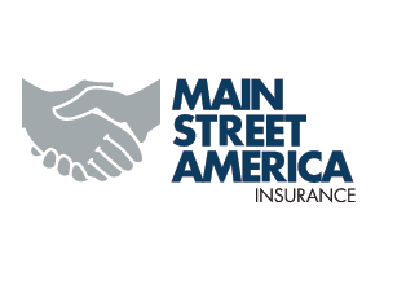 Man Street America Insurance logo with gray handshake icon and navy text