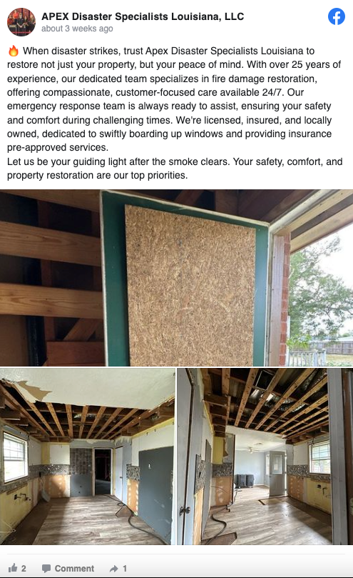 damage restoration case study campaign