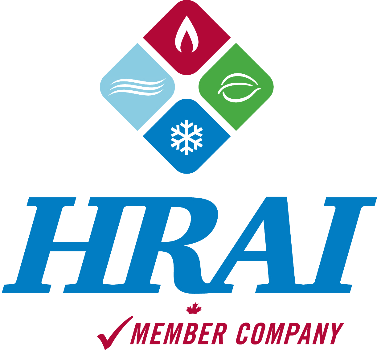 A logo for a member company called hrai