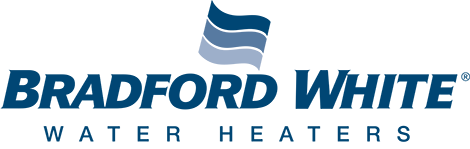 Bradford white water heaters logo on a white background
