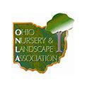 Ohio Nursery & Landscape Association logo: Green Ohio outline with text and tree graphic.