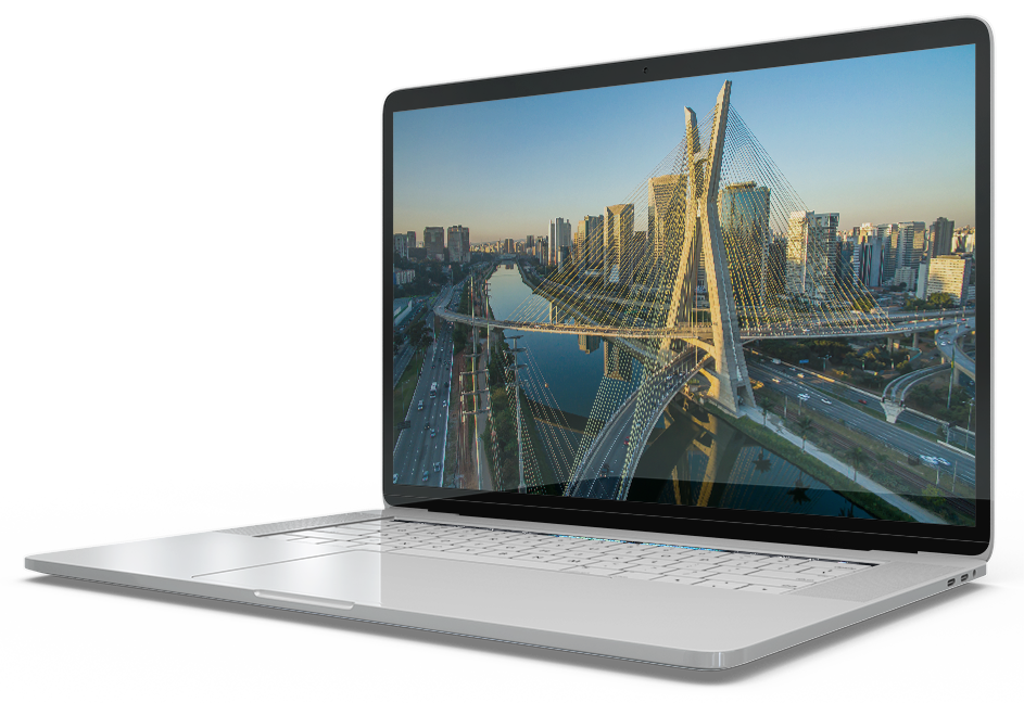laptop com imagem de são paulo