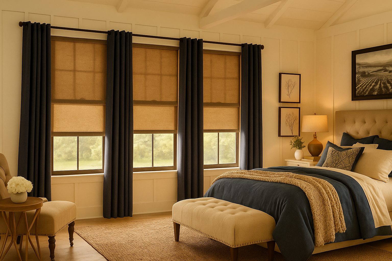 How to Mix Modern and Traditional Window Treatments Without Clashing