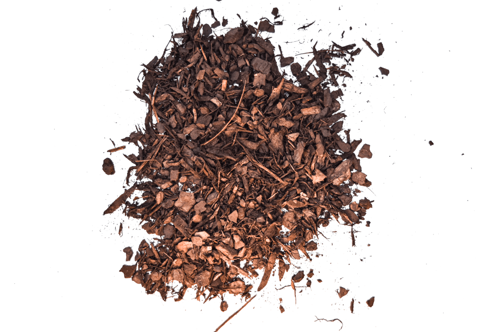 Cocoa brown wood mulch for landscaping