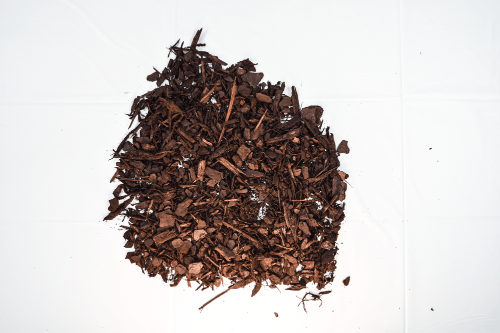 Cocoa brown wood mulch for landscaping