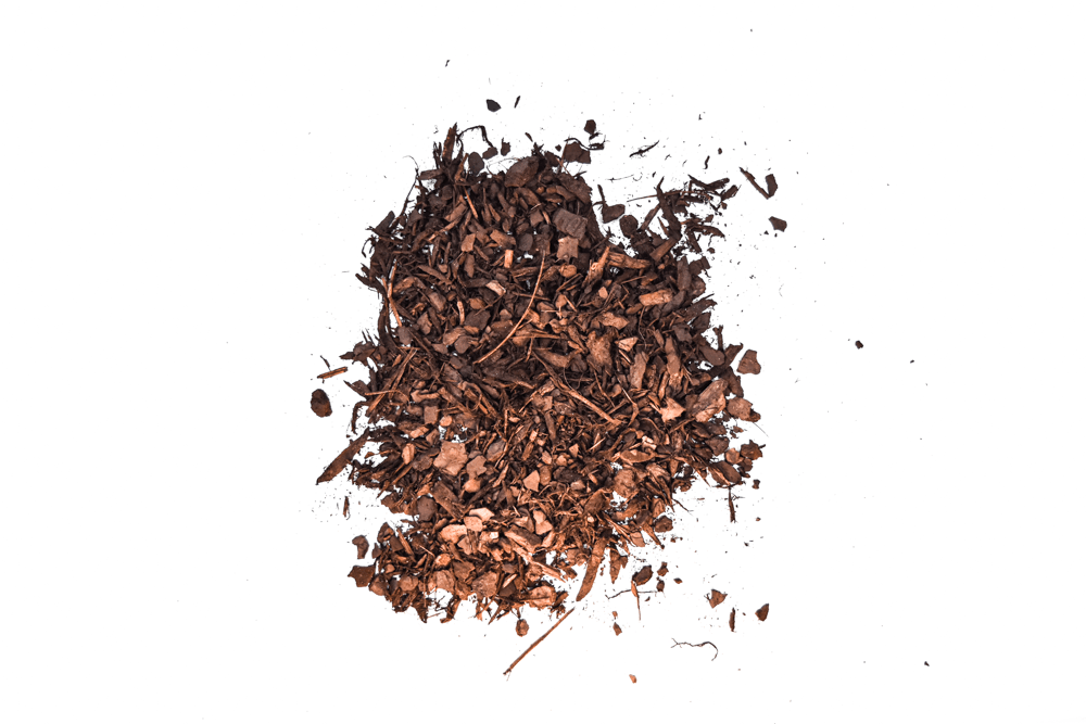 Cocoa brown wood mulch for landscaping
