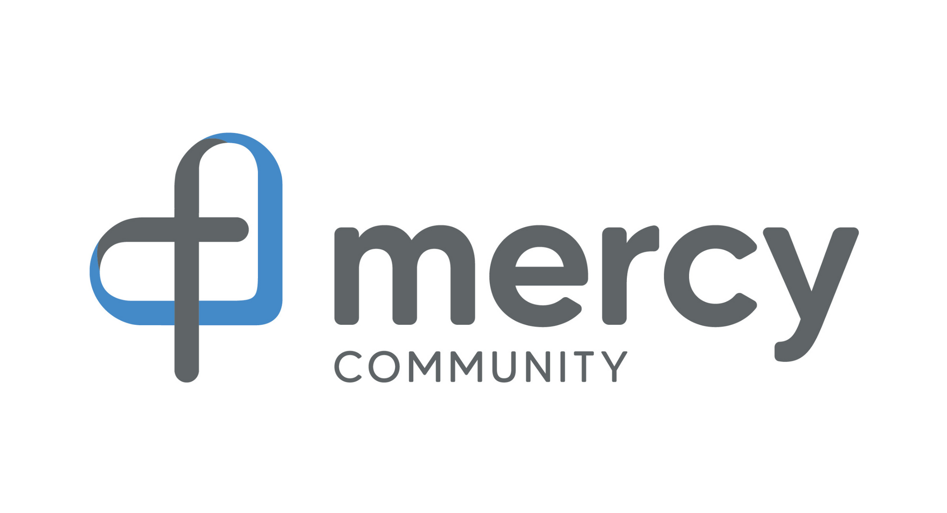 A logo featuring a stylized blue and grey cross-like symbol next to the text 