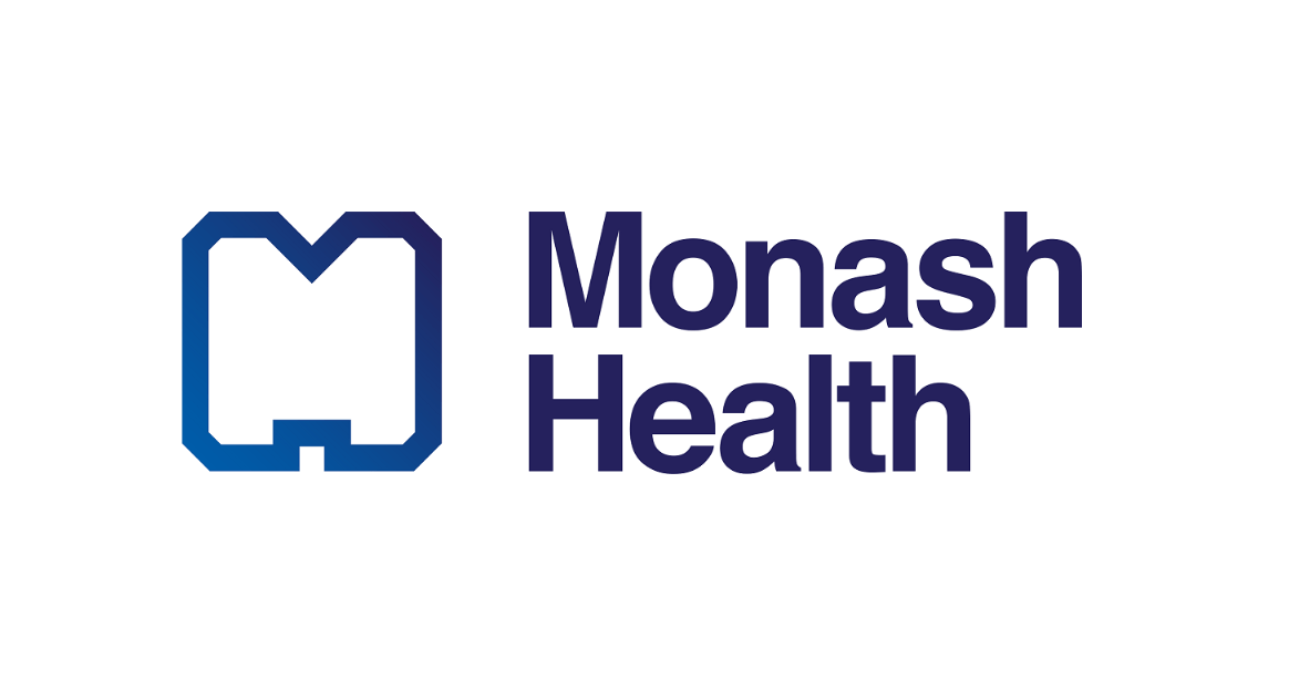 The Monash Health logo: a dark blue 